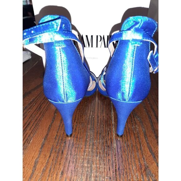 New Size 8.5 Royal Blue Dream Pairs Dolce Stiletto Cross Strap Heels - Picture 3 of 5